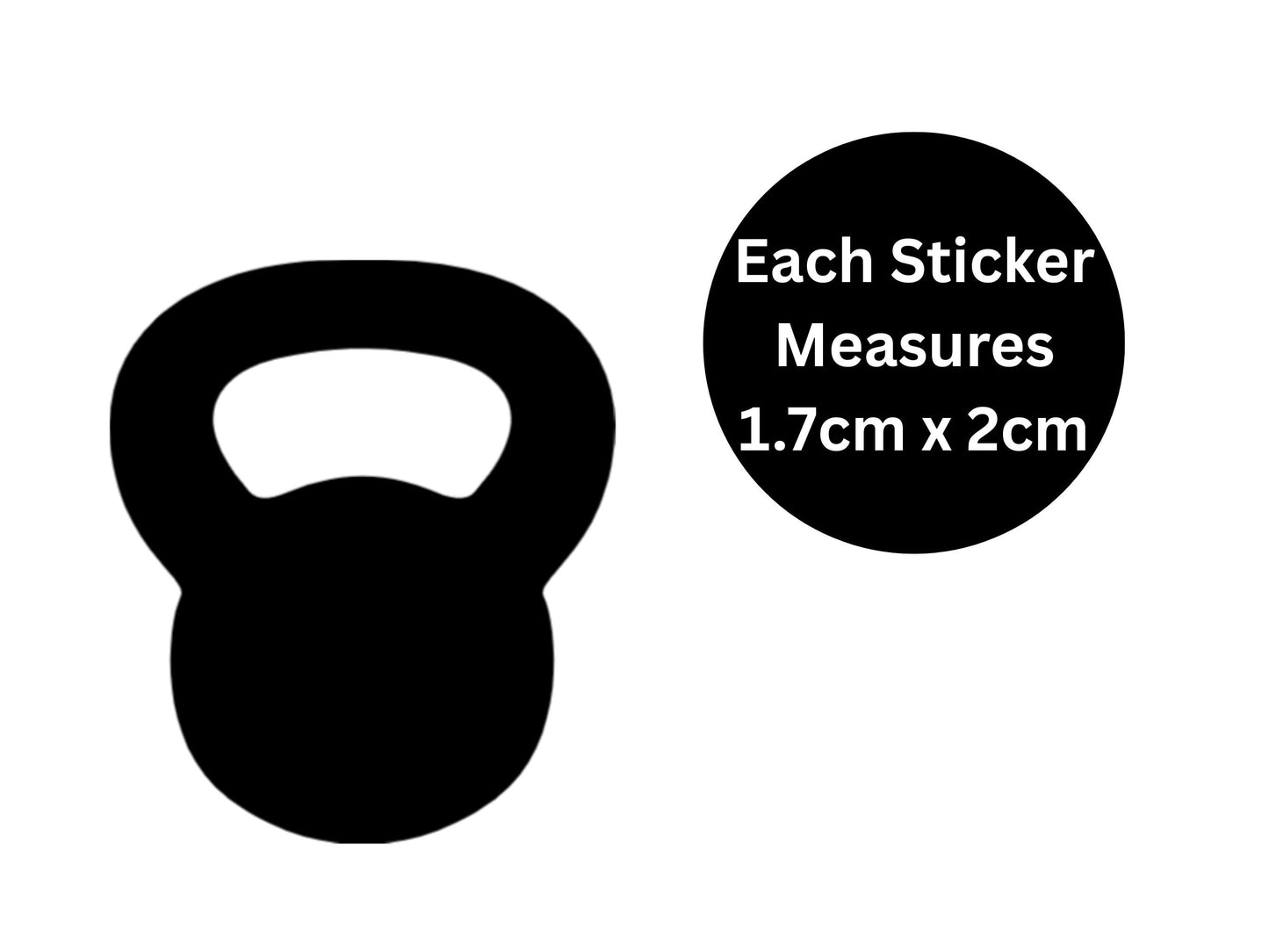Kettle Bell Sticker Sheet Fitness Journal Planner Stickers Gym Tracker Icons 35 Pack