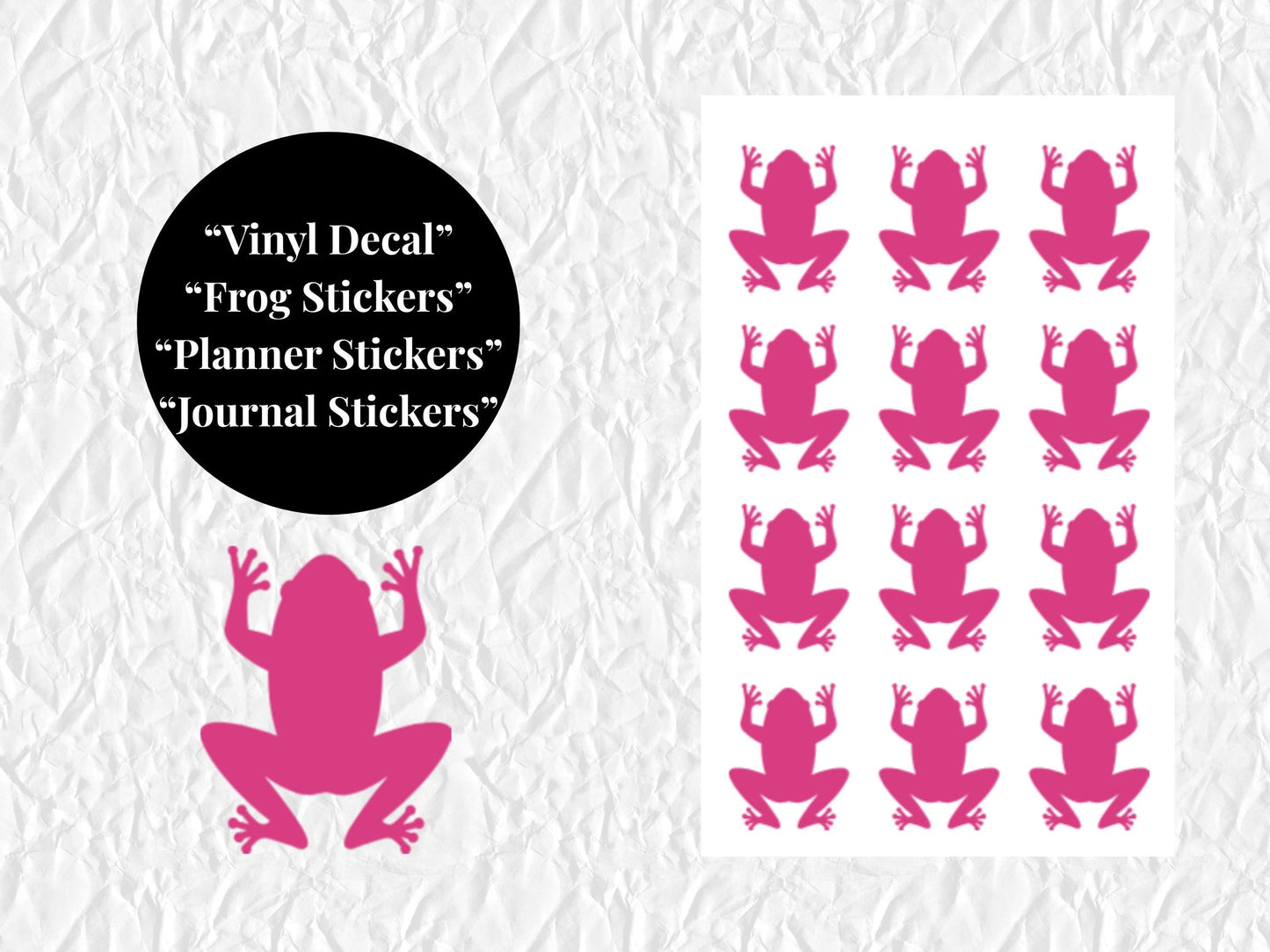 Frog Sticker Sheet Vinyl Stickers Journal Planner Stickers 21 Pack