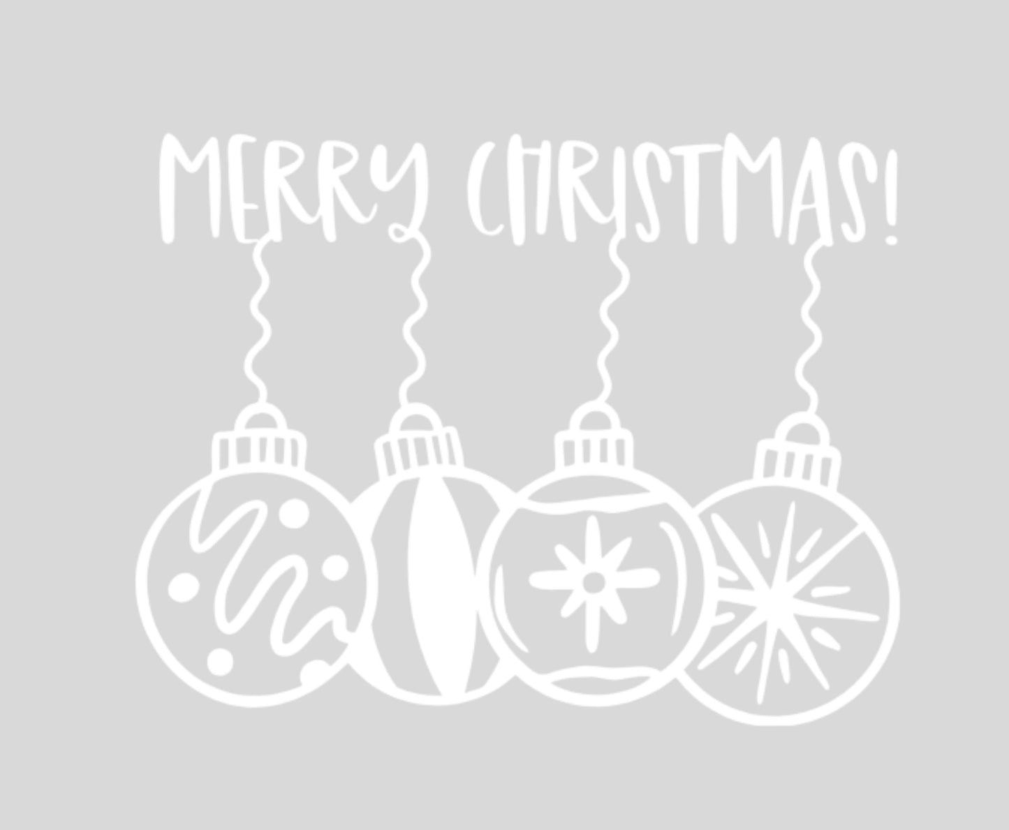 Iron-on Merry Christmas with Baubles/Transfers for T-shirts/HTV Merry Christmas/Christmas Crafts/DIY Christmas T-shirt/Christmas top iron-on