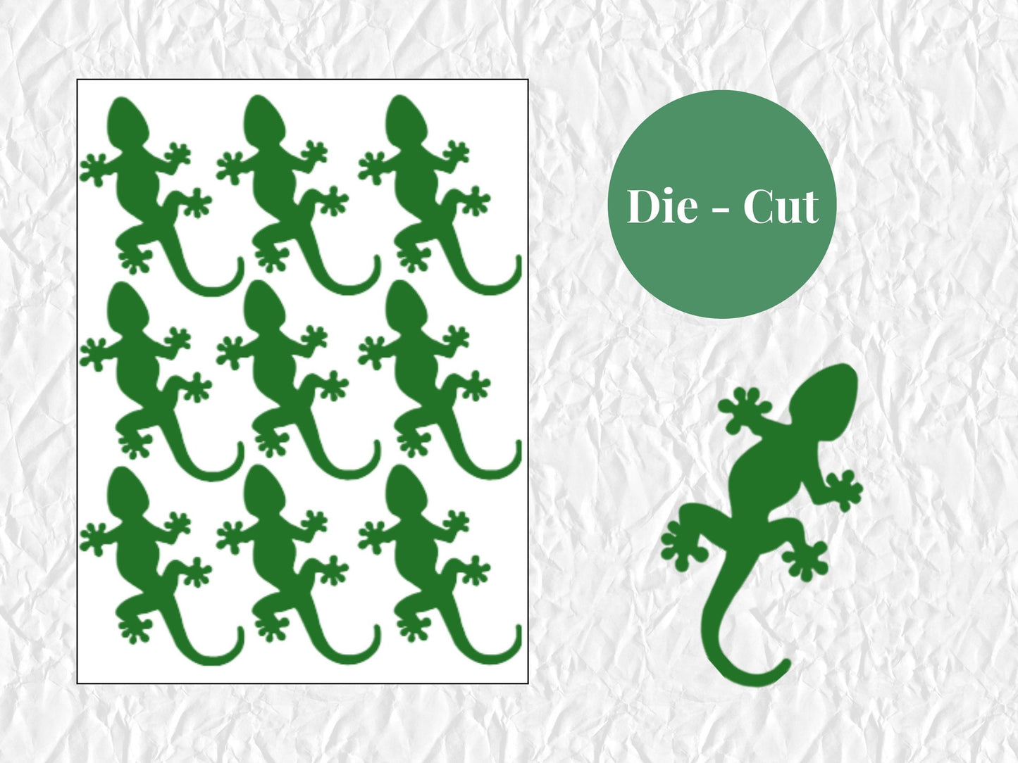 Leopard Gecko Stickers Reptile Vinyl Decals Pet Lizard Stickers 9 Pack