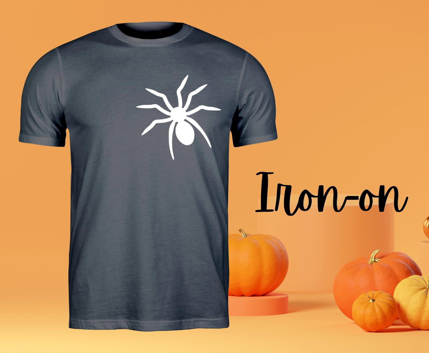Halloween Heat transfer iron-on Spider. HTV Spider. Iron-on Spider