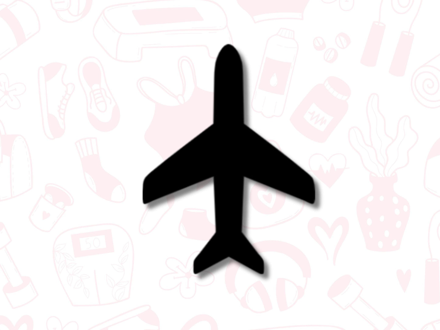 Plane Icon Vinyl Stickers for Planners, Journals – Waterproof, 42 Pack