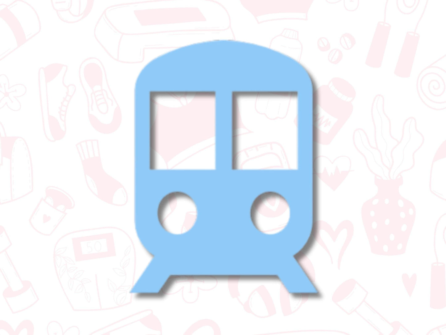 Train Icon Vinyl Stickers for Planners, Journals – Waterproof, 42 Pack