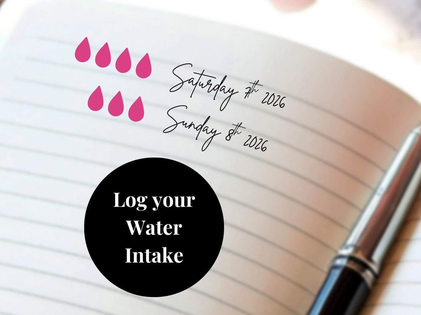 Water Tracker Sticker Sheet Hydration Planner Stickers Droplet Icons Journal 100 Pack