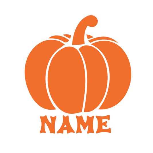 Pumpkin and Name Iron-On Heat Transfer