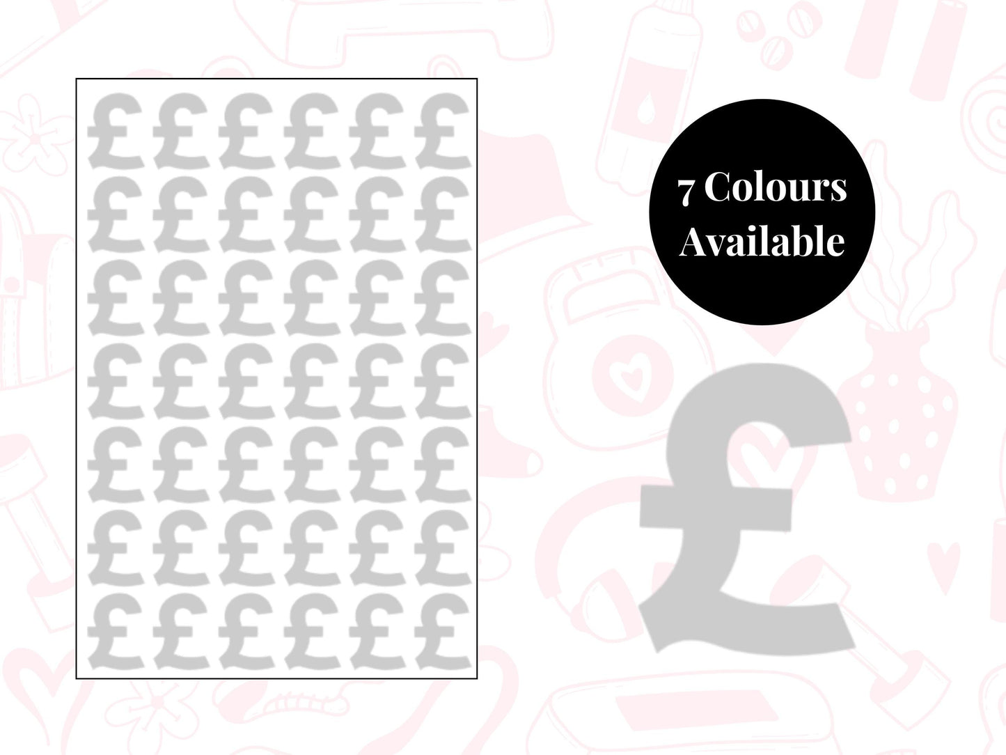 Pound Sign Sticker Sheet Budget Planner Stickers Money Tracker Finance Icons 42 Pack