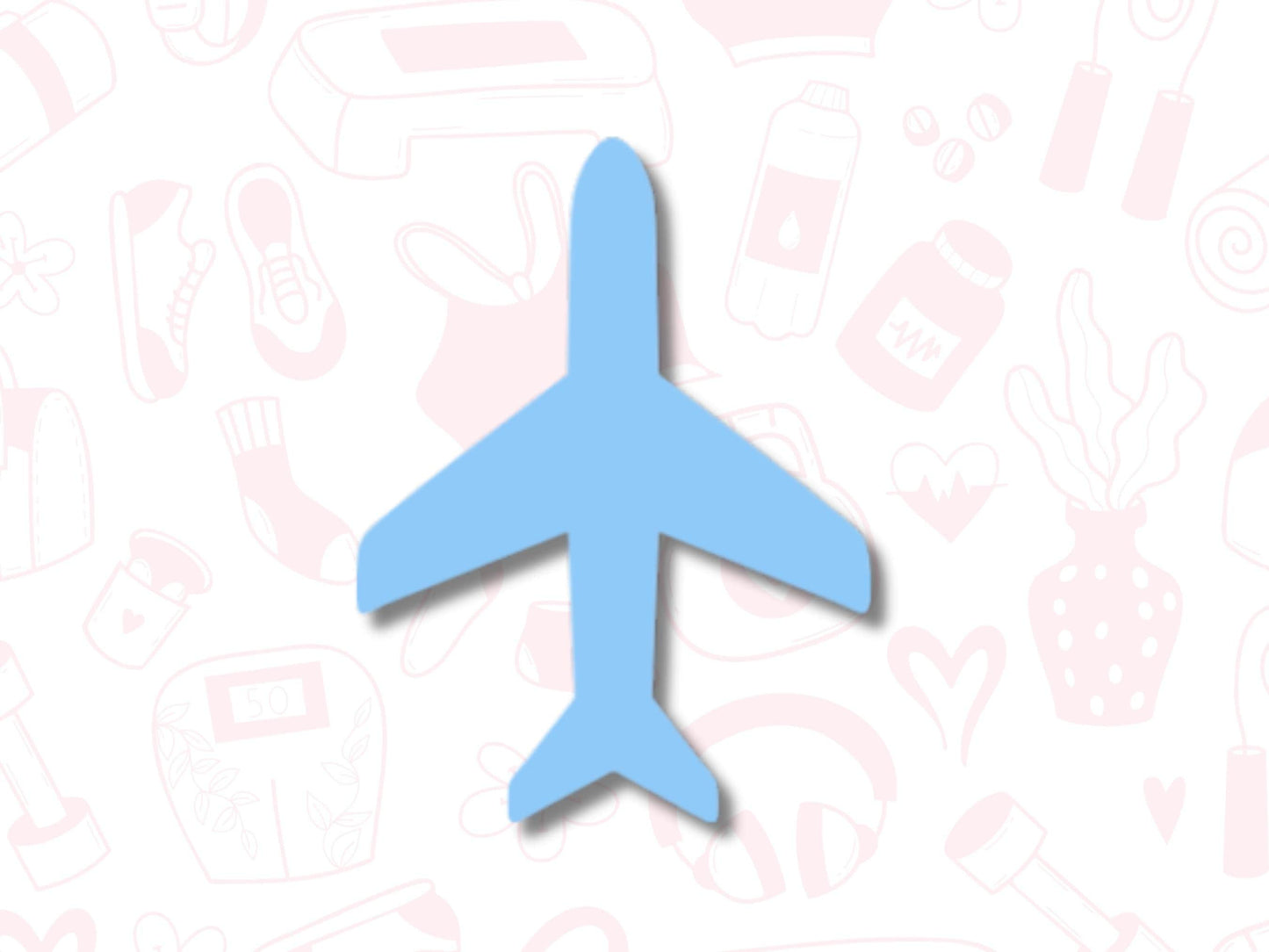Plane Icon Vinyl Stickers for Planners, Journals – Waterproof, 42 Pack