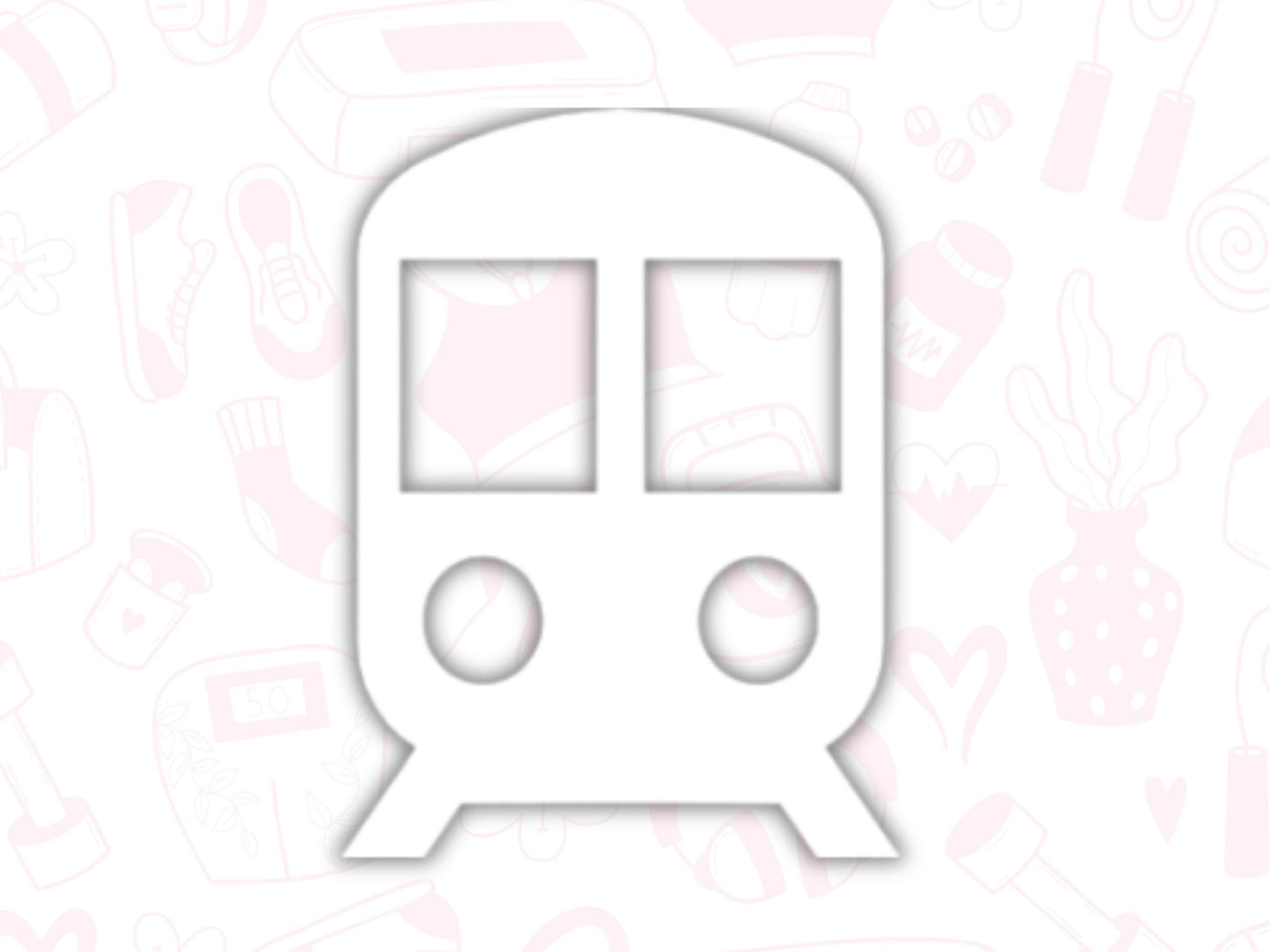 Train Icon Vinyl Stickers for Planners, Journals – Waterproof, 42 Pack