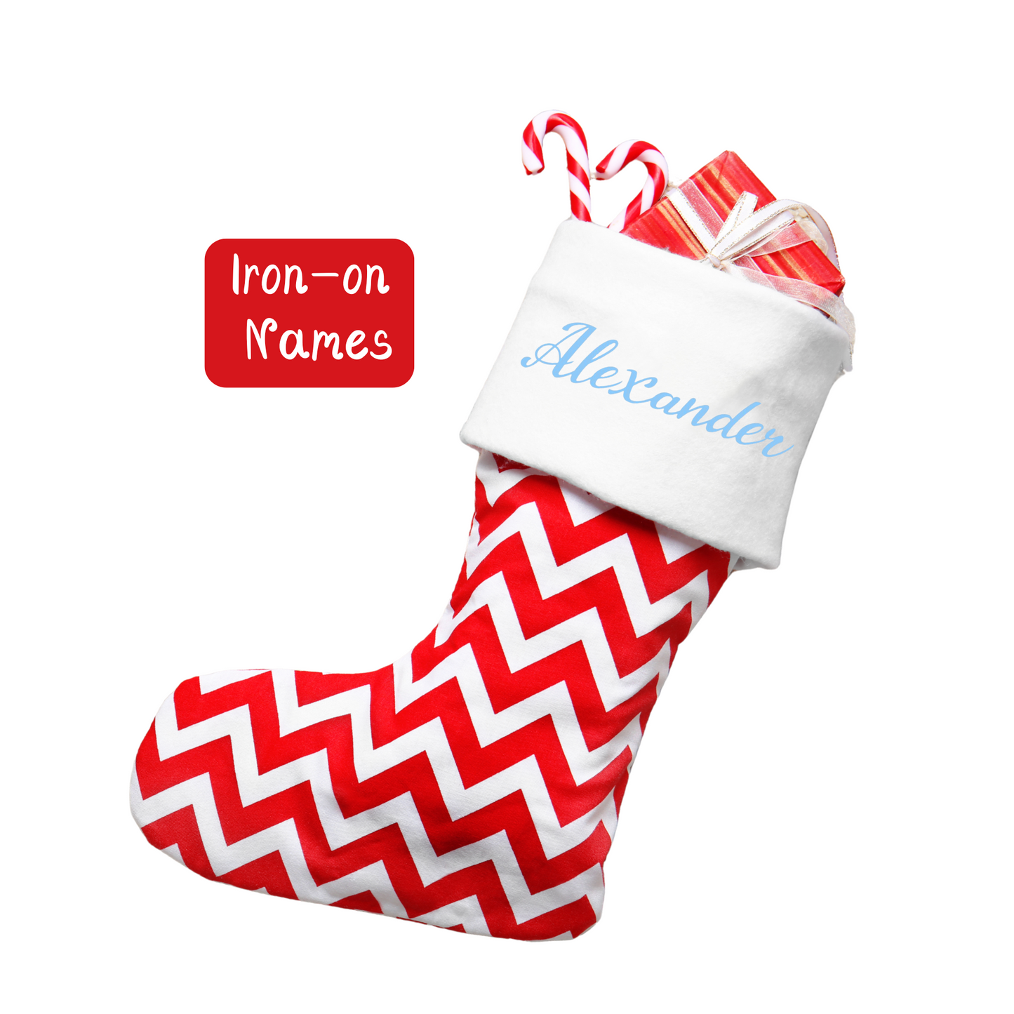 Iron-on Name Decals. Christmas Stocking Iron-on Names. Personalised Iron-on. Christmas DIY. Festive Iron-on. Heat Transfer Names