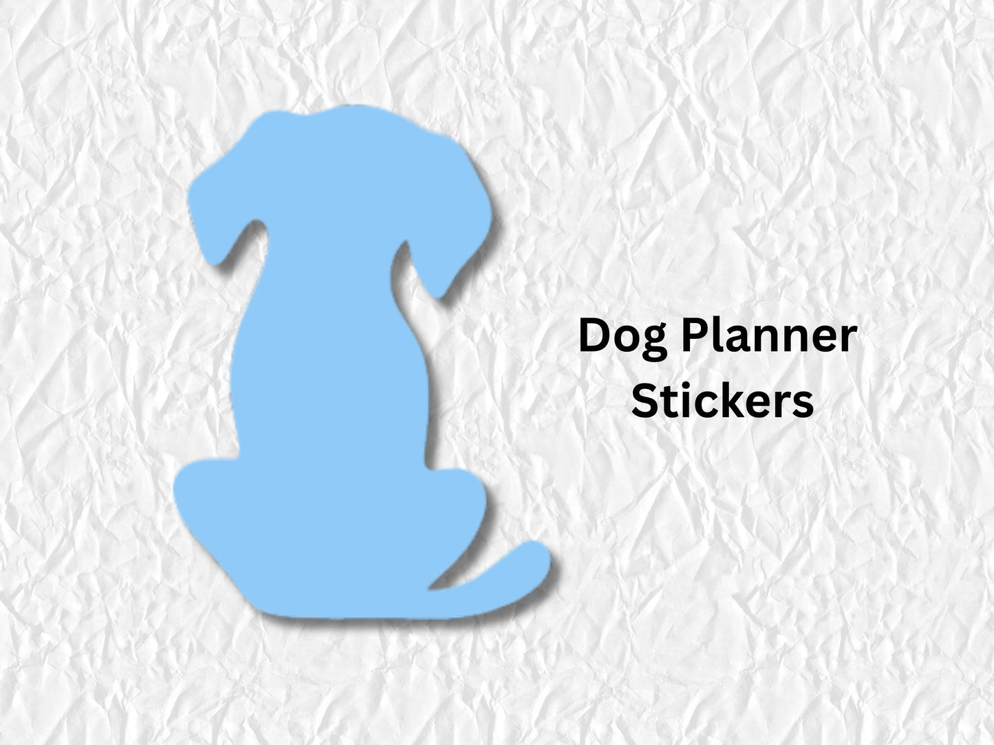 Dog Silhouette Sticker Sheet Pet Planner Stickers Animal Icons Journal 30 Pack