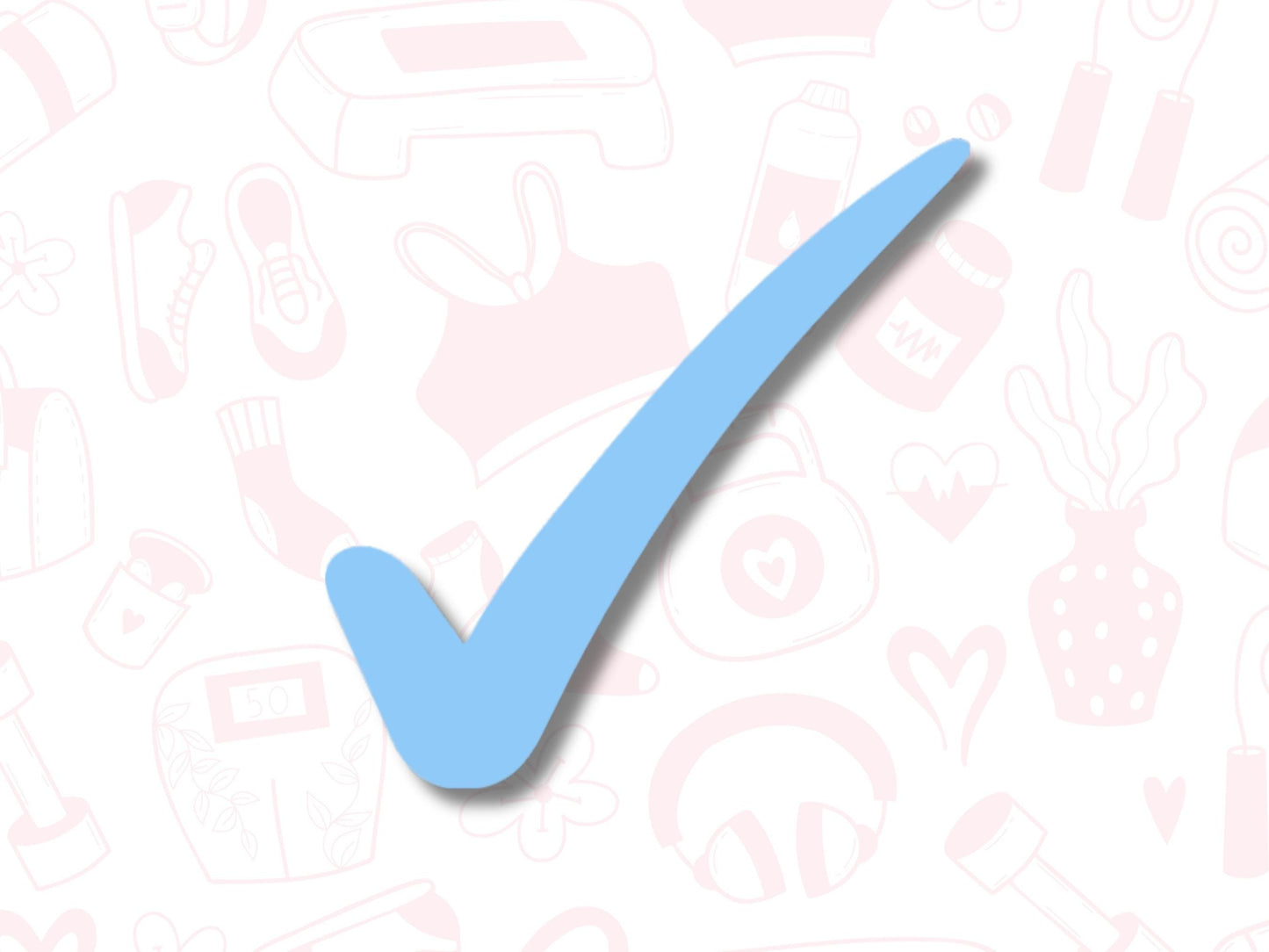 Check Mark/Tick Sticker Sheet Fitness Journal Planner Stickers Gym Tracker Icons 100 Pack