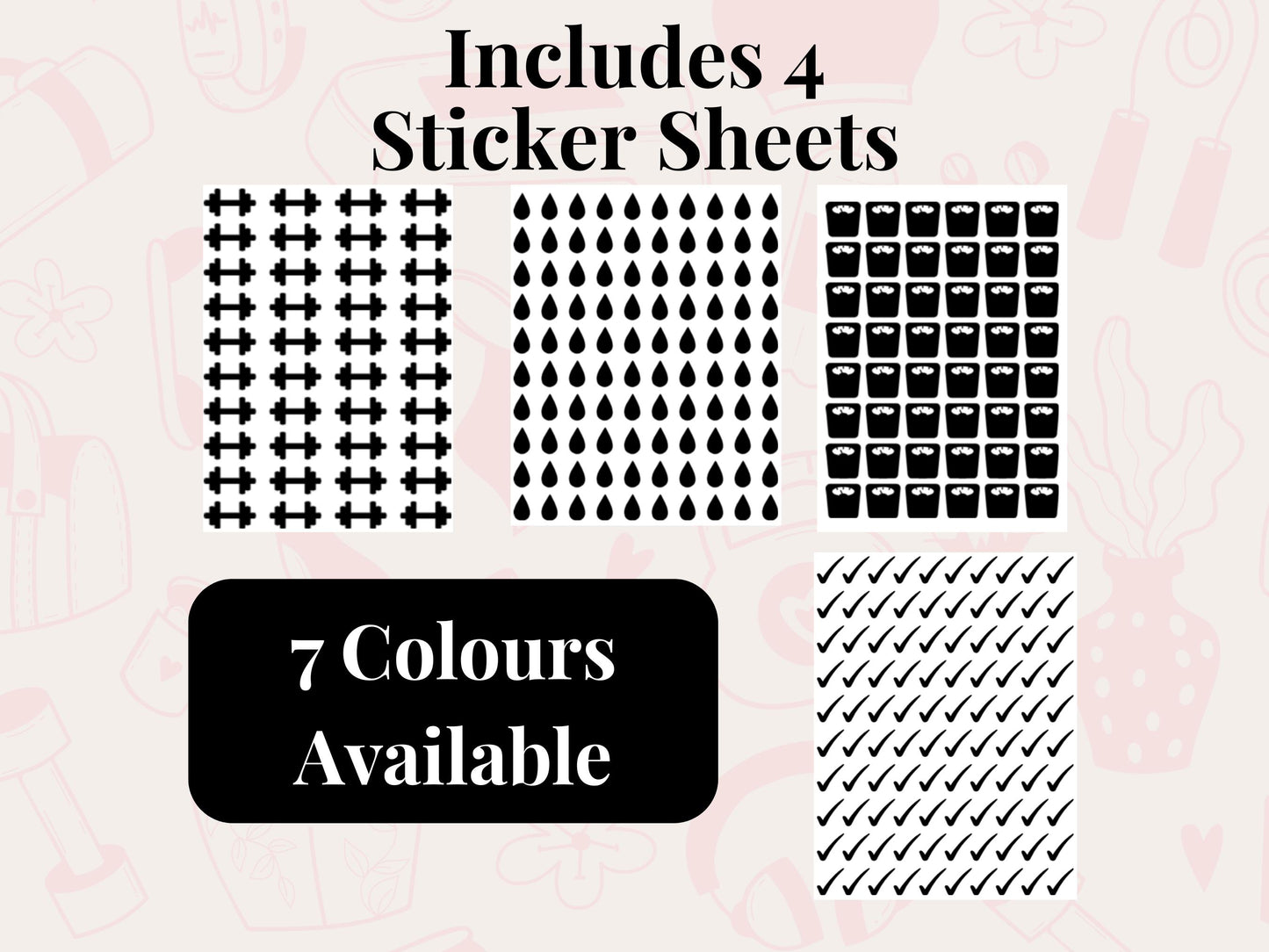 Weight Loss and Fitness Planner Sticker Bundle