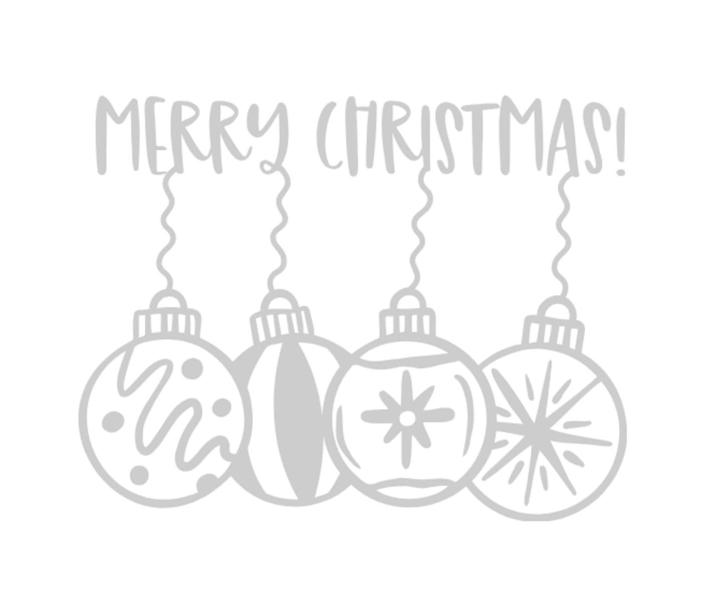 Iron-on Merry Christmas with Baubles/Transfers for T-shirts/HTV Merry Christmas/Christmas Crafts/DIY Christmas T-shirt/Christmas top iron-on