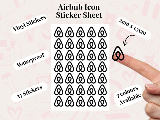 Airbnb Icon Sticker Sheet Planner Stickers  Journal Decals 35 Stickers
