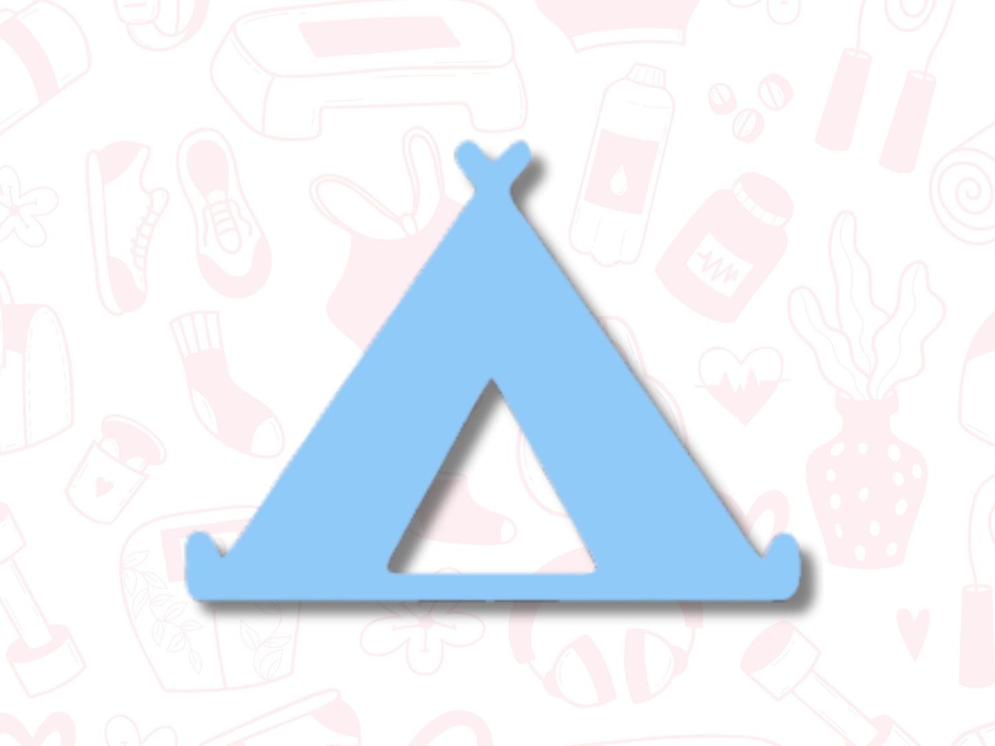 Tent Icon Vinyl Stickers: Waterproof Planner Decals (2cm x 1.5cm)