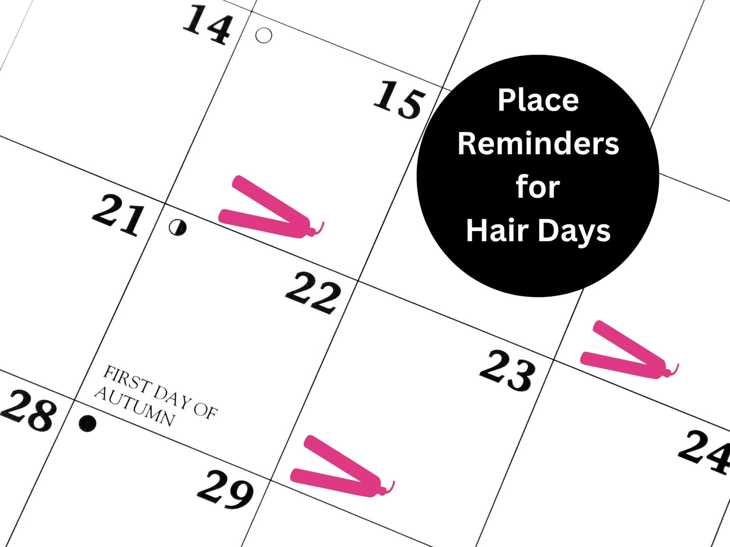Hair Straightener Sticker Sheet Self Care Planner Stickers Icons 50 Stickers