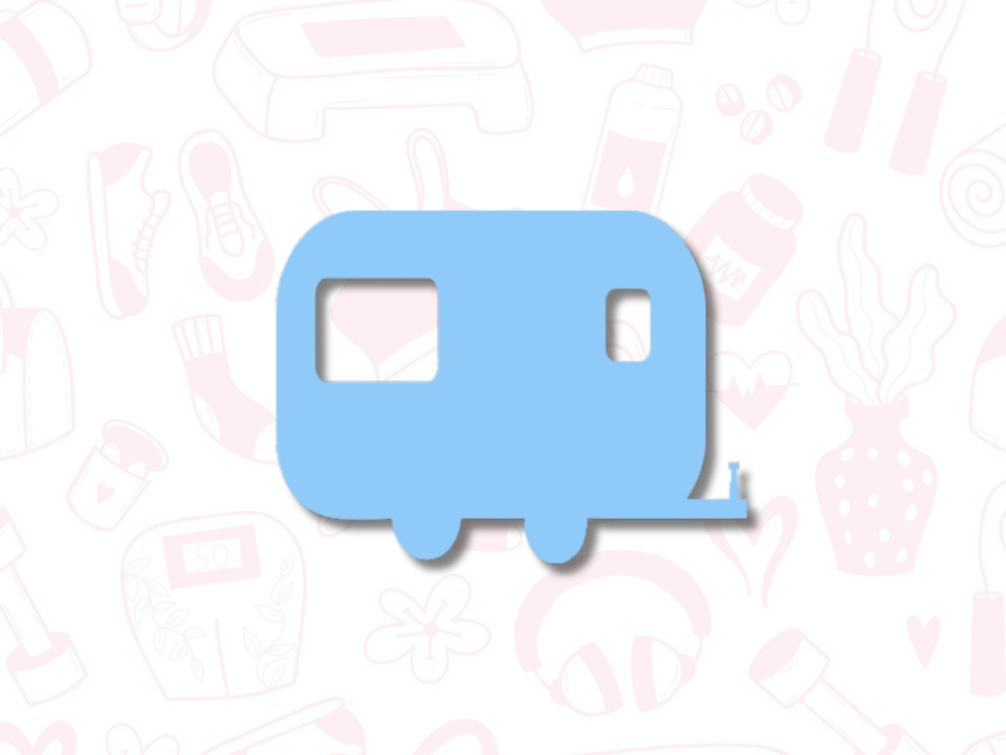 Caravan Icon Vinyl Stickers for Planners, Journals – Waterproof, 42 Pack