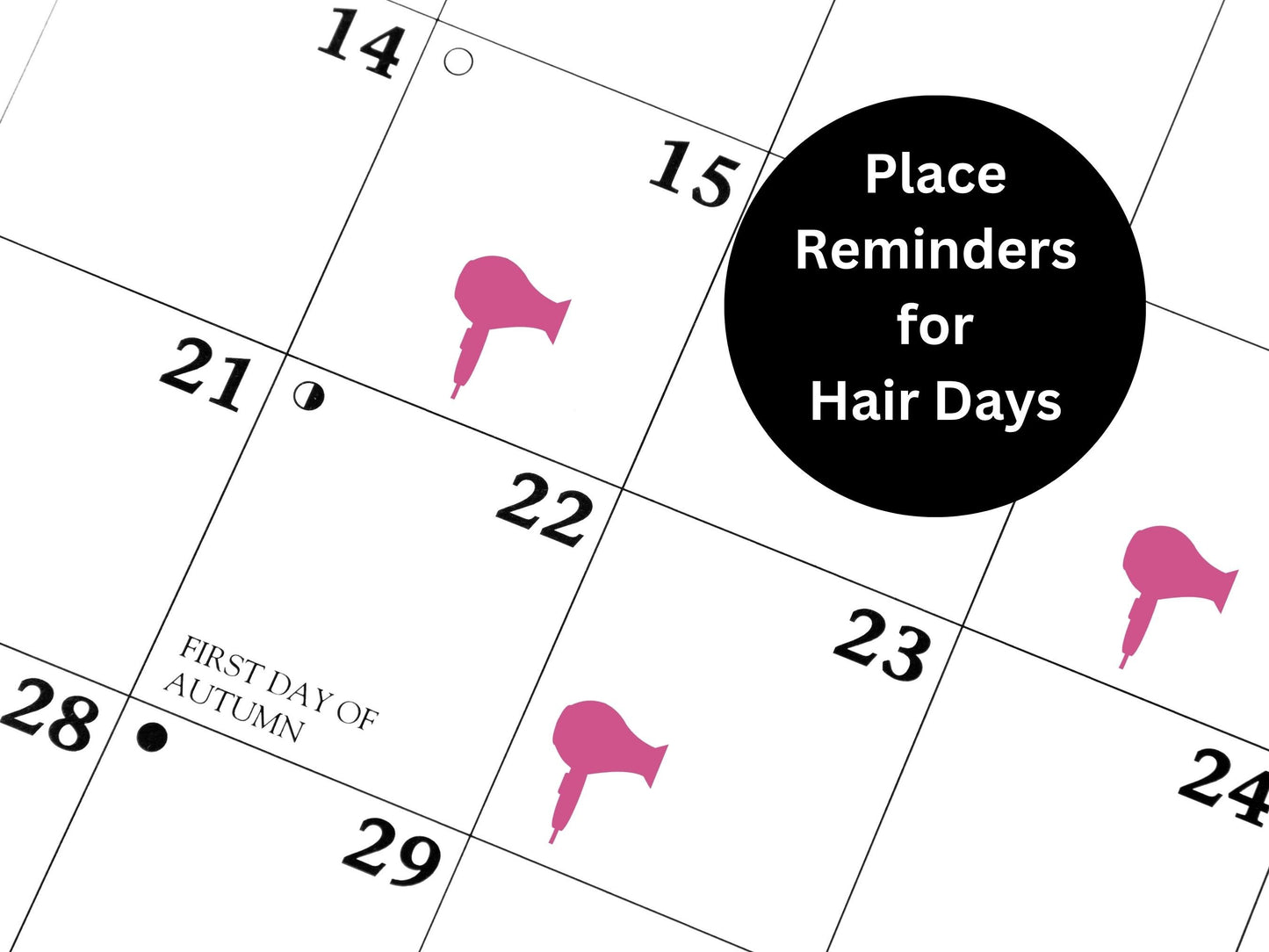 Hair Dryer Sticker Sheet Self Care Planner Stickers Icons 42 Stickers