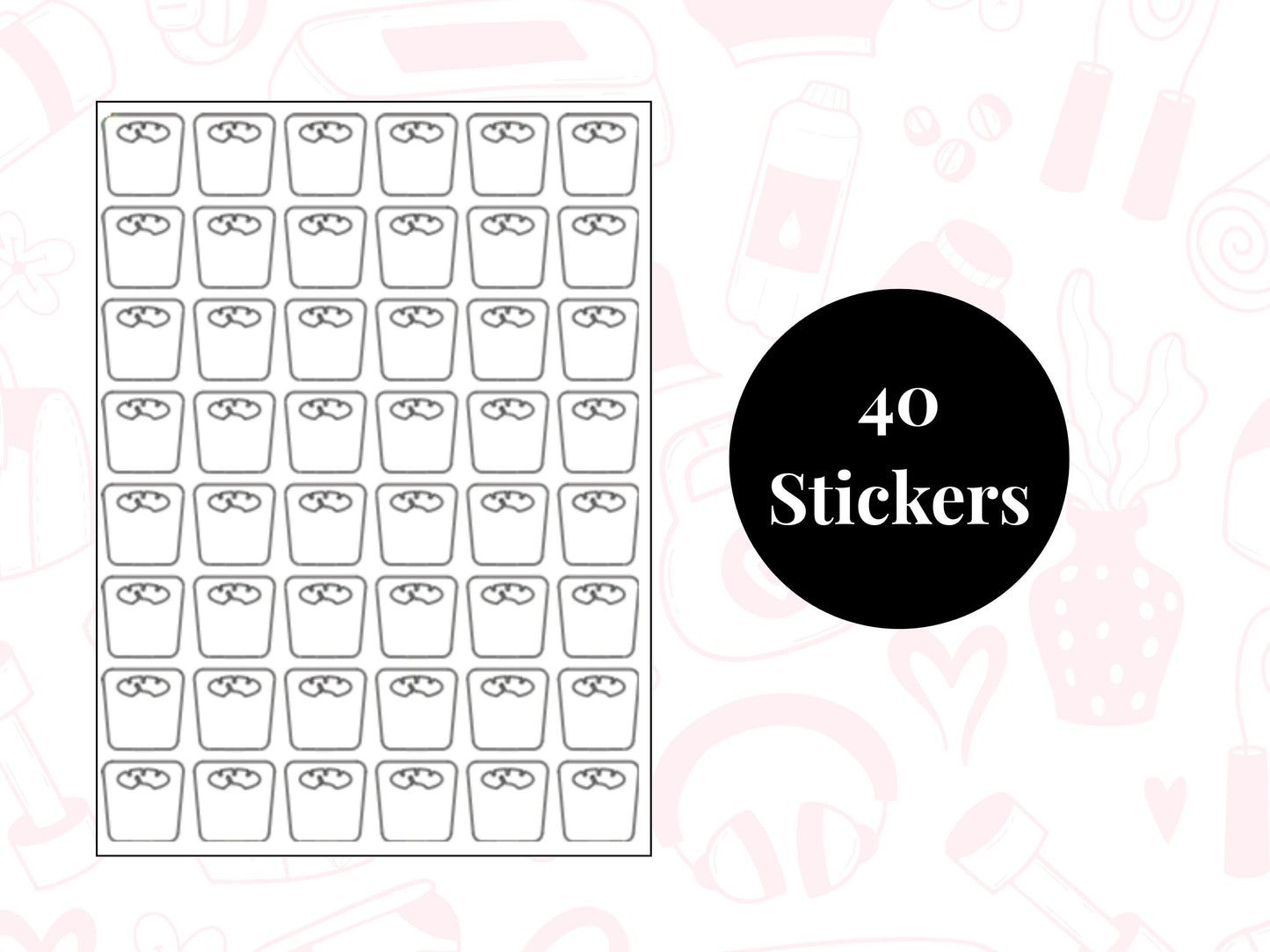 Bathroom Scales Sticker Sheet Weight Tracker Planner Stickers Fitness Journal Icons 48 Pack