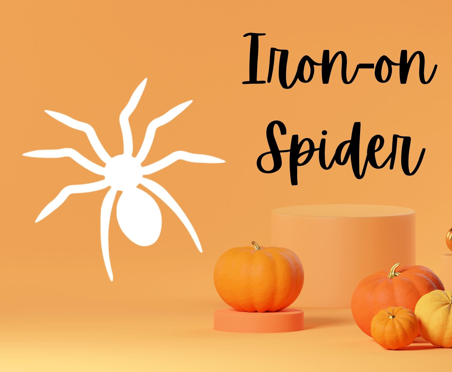 Halloween Heat transfer iron-on Spider. HTV Spider. Iron-on Spider