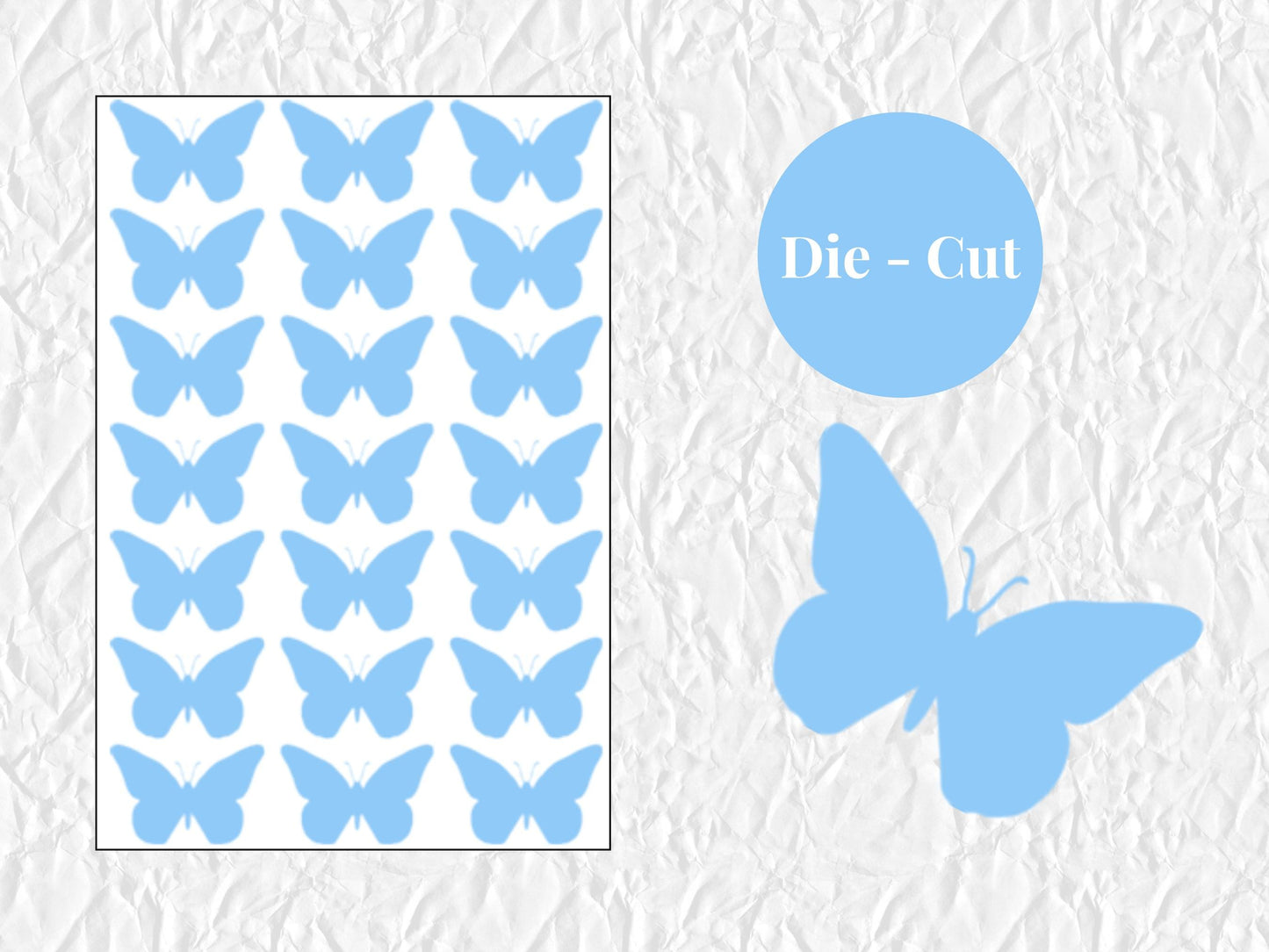 Butterfly Sticker Sheet Vinyl  Stickers Journal Planner Stickers 21 Pack