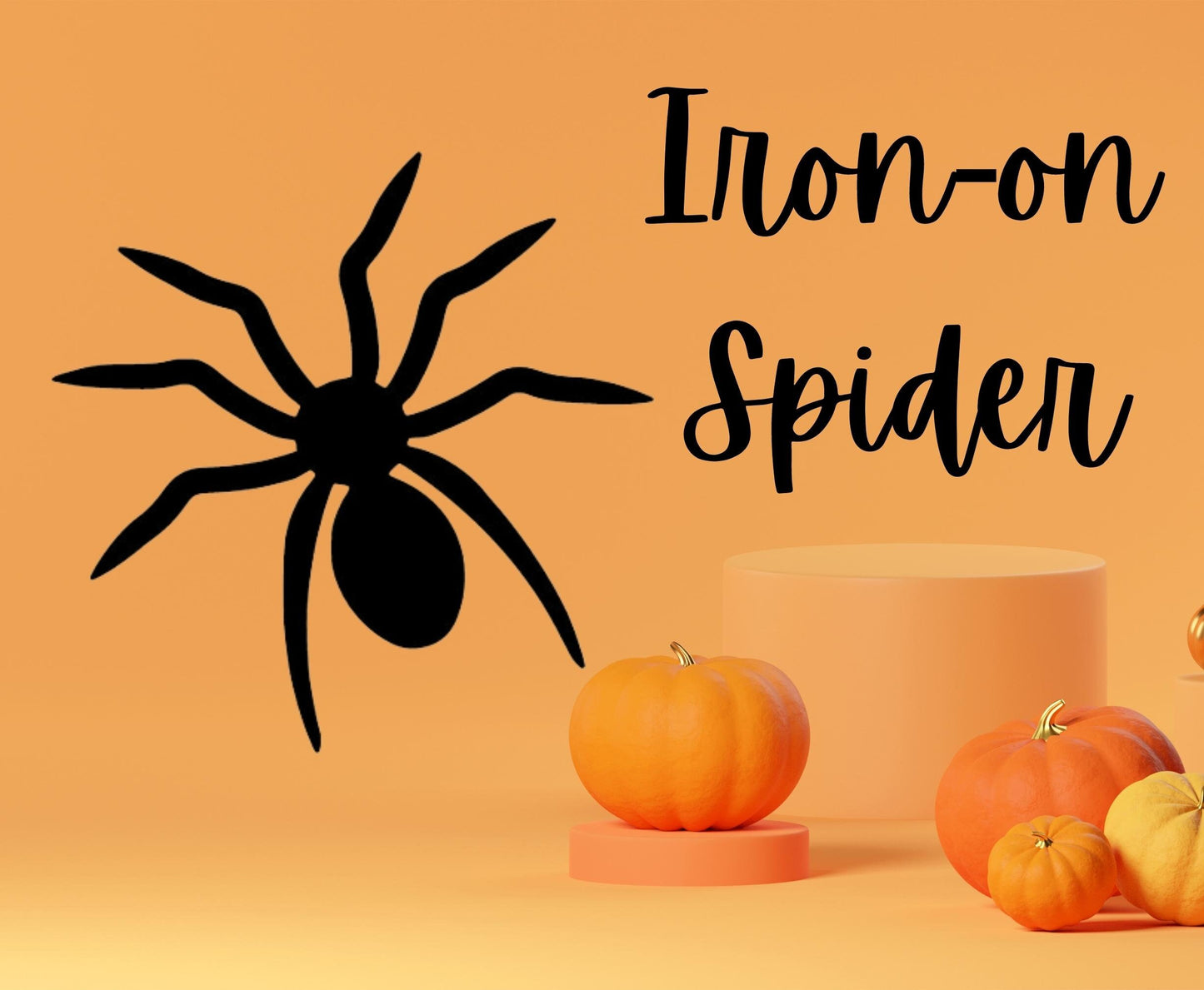 Halloween Heat transfer iron-on Spider. HTV Spider. Iron-on Spider