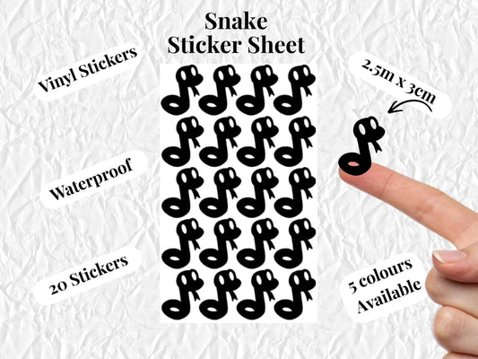 Snake Stickers Reptile Vinyl Decals Pet Snake Stickers 9 Pack