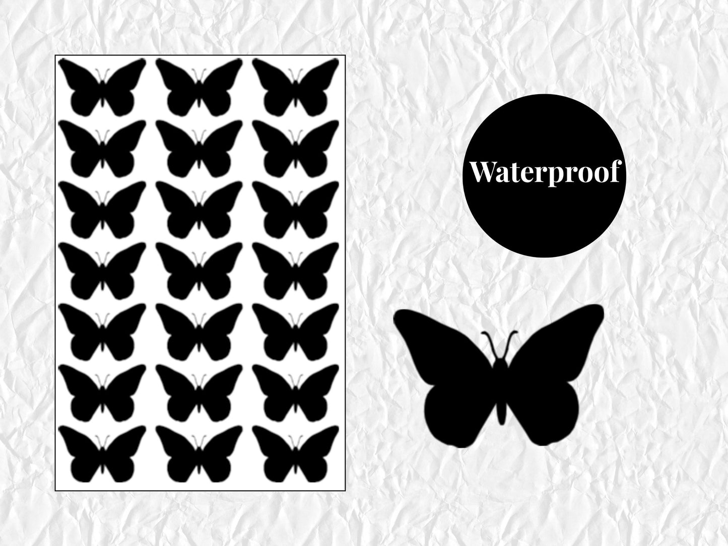Butterfly Sticker Sheet Vinyl  Stickers Journal Planner Stickers 21 Pack