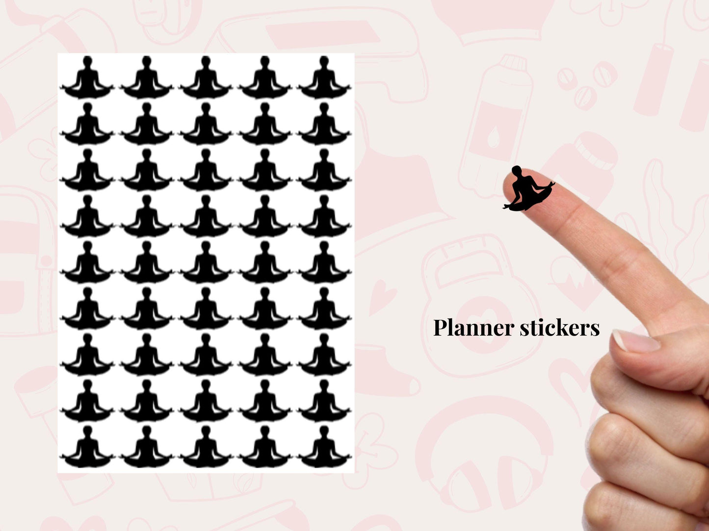 Active Lifestyle Sticker Bundle Fitness Planner Workout Activity Journal Icons Multi Sheet Set