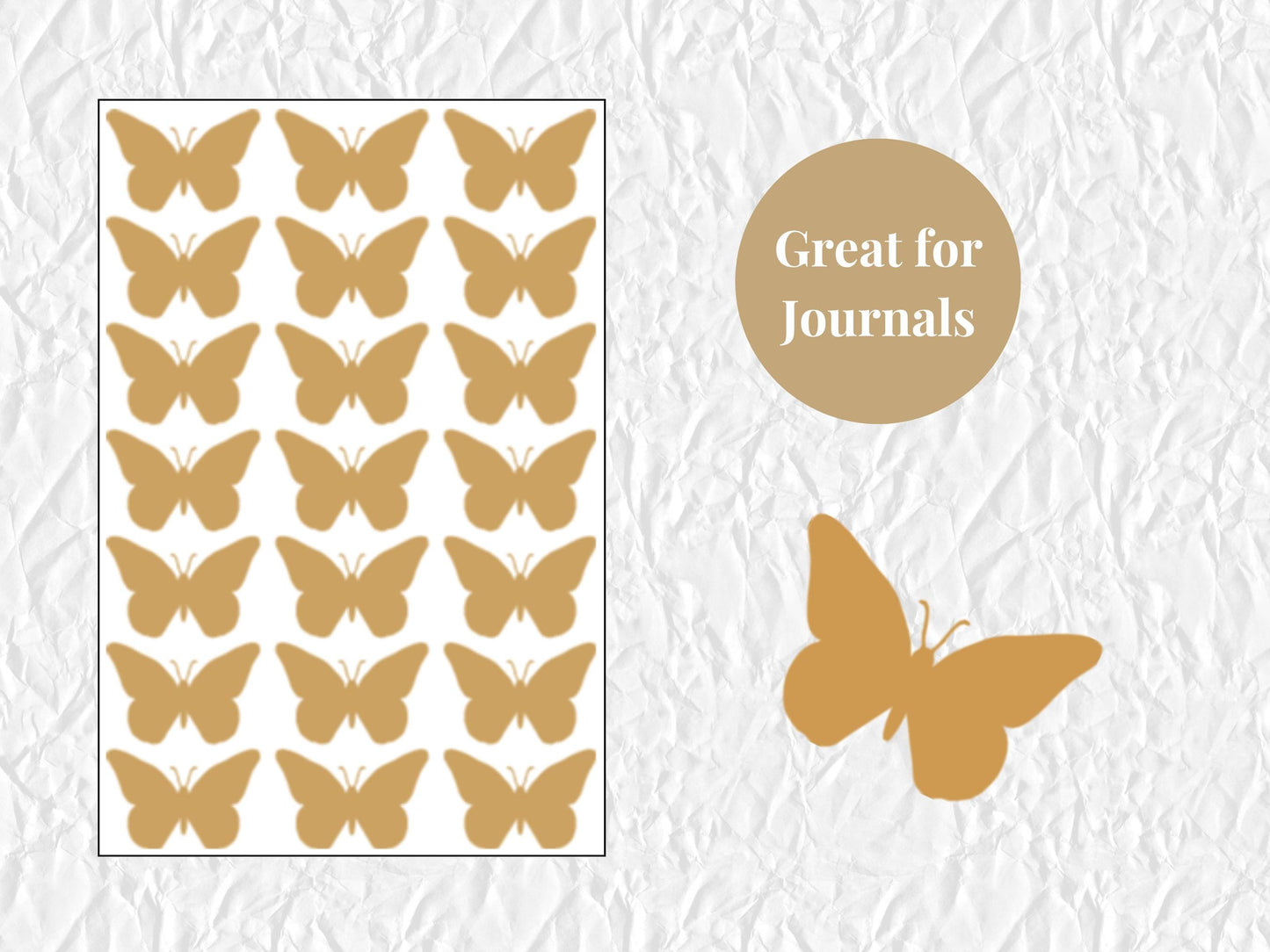 Butterfly Sticker Sheet Vinyl  Stickers Journal Planner Stickers 21 Pack
