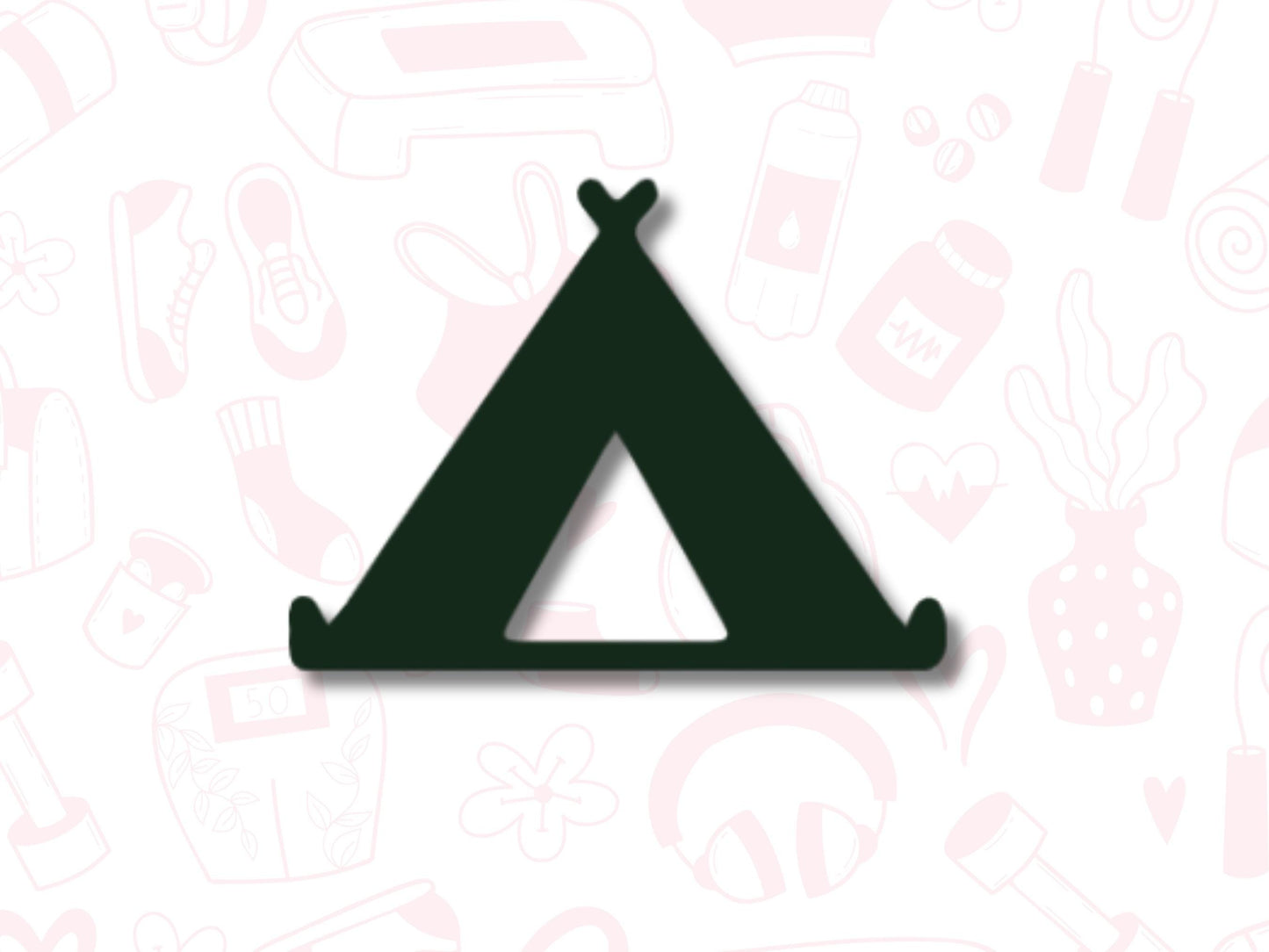 Tent Icon Vinyl Stickers: Waterproof Planner Decals (2cm x 1.5cm)