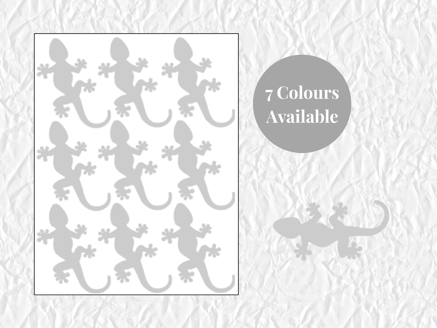 Leopard Gecko Stickers Reptile Vinyl Decals Pet Lizard Stickers 9 Pack