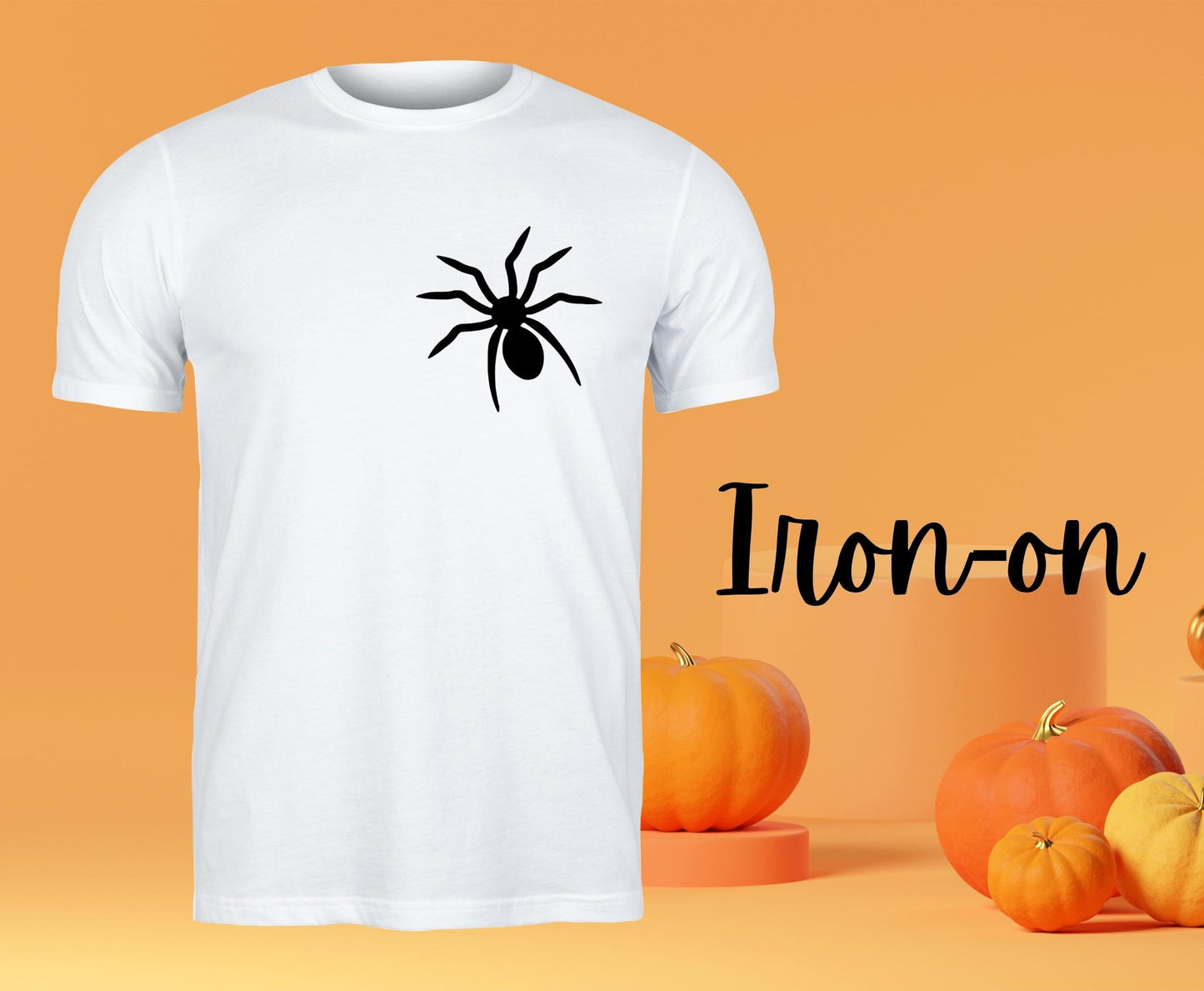 Halloween Heat transfer iron-on Spider. HTV Spider. Iron-on Spider