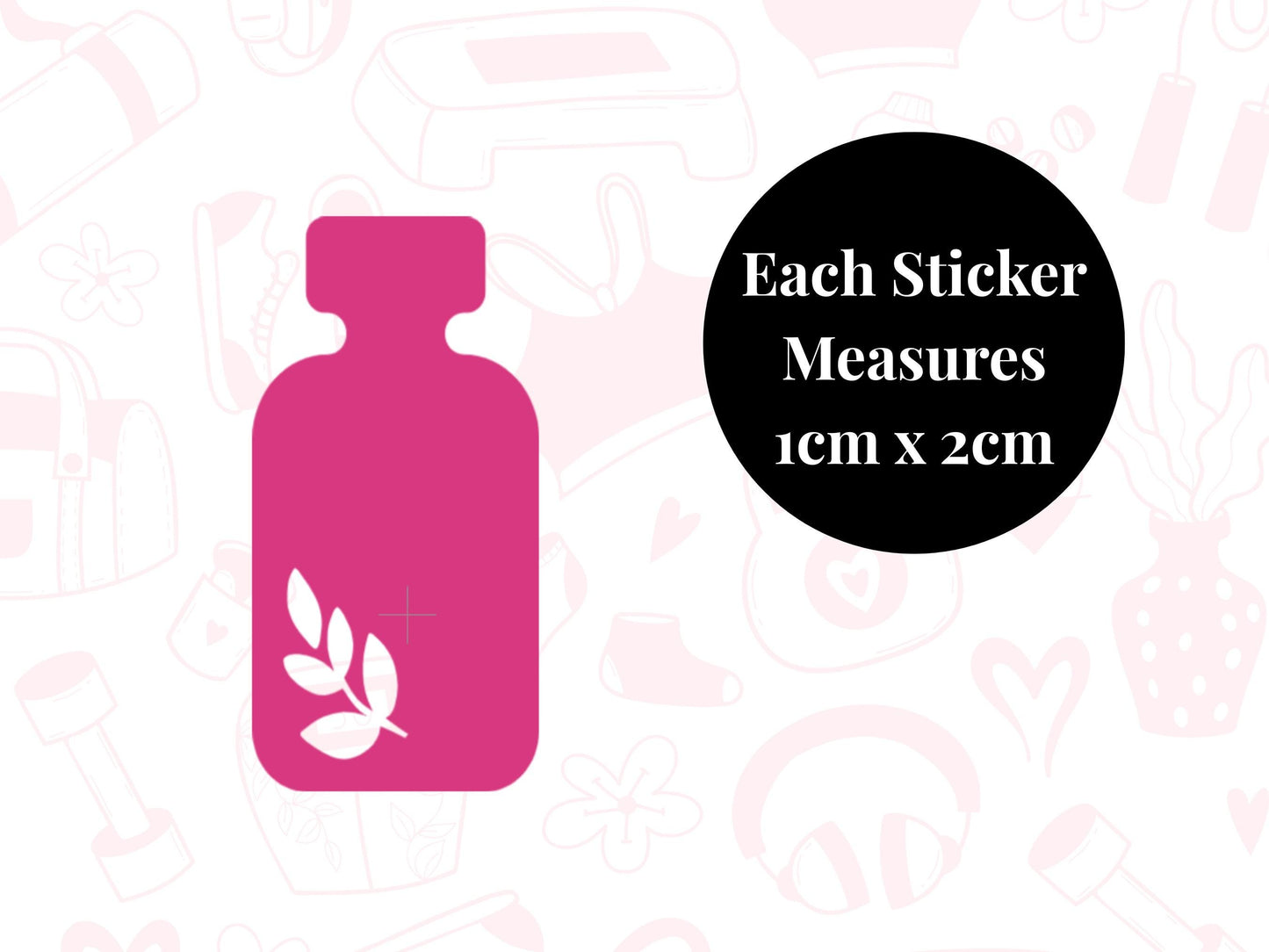 Lotion Bottle Sticker Sheet Self Care Planner Stickers Skincare Icons 54 Pack