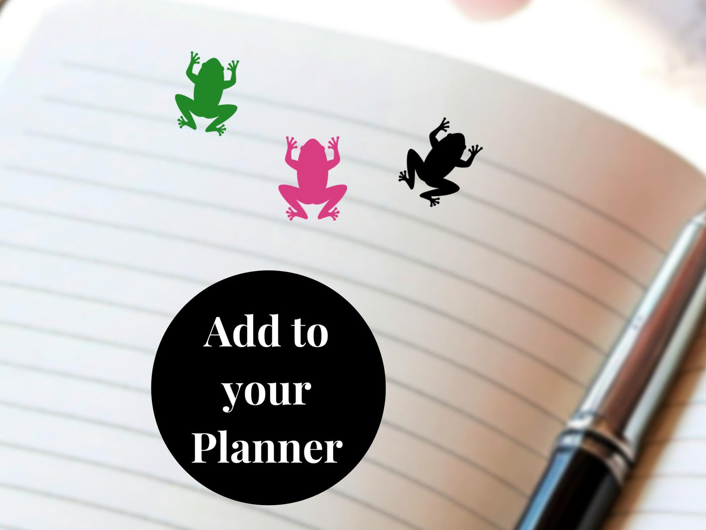 Frog Sticker Sheet Vinyl Stickers Journal Planner Stickers 21 Pack