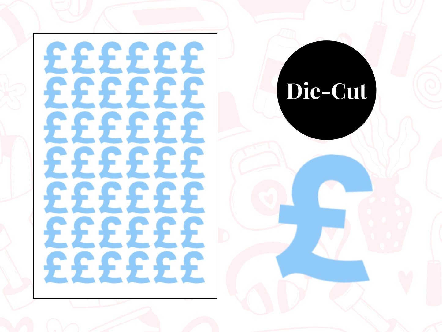 Pound Sign Sticker Sheet Budget Planner Stickers Money Tracker Finance Icons 42 Pack