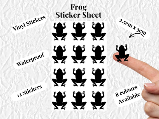 Frog Sticker Sheet Vinyl Stickers Journal Planner Stickers 21 Pack