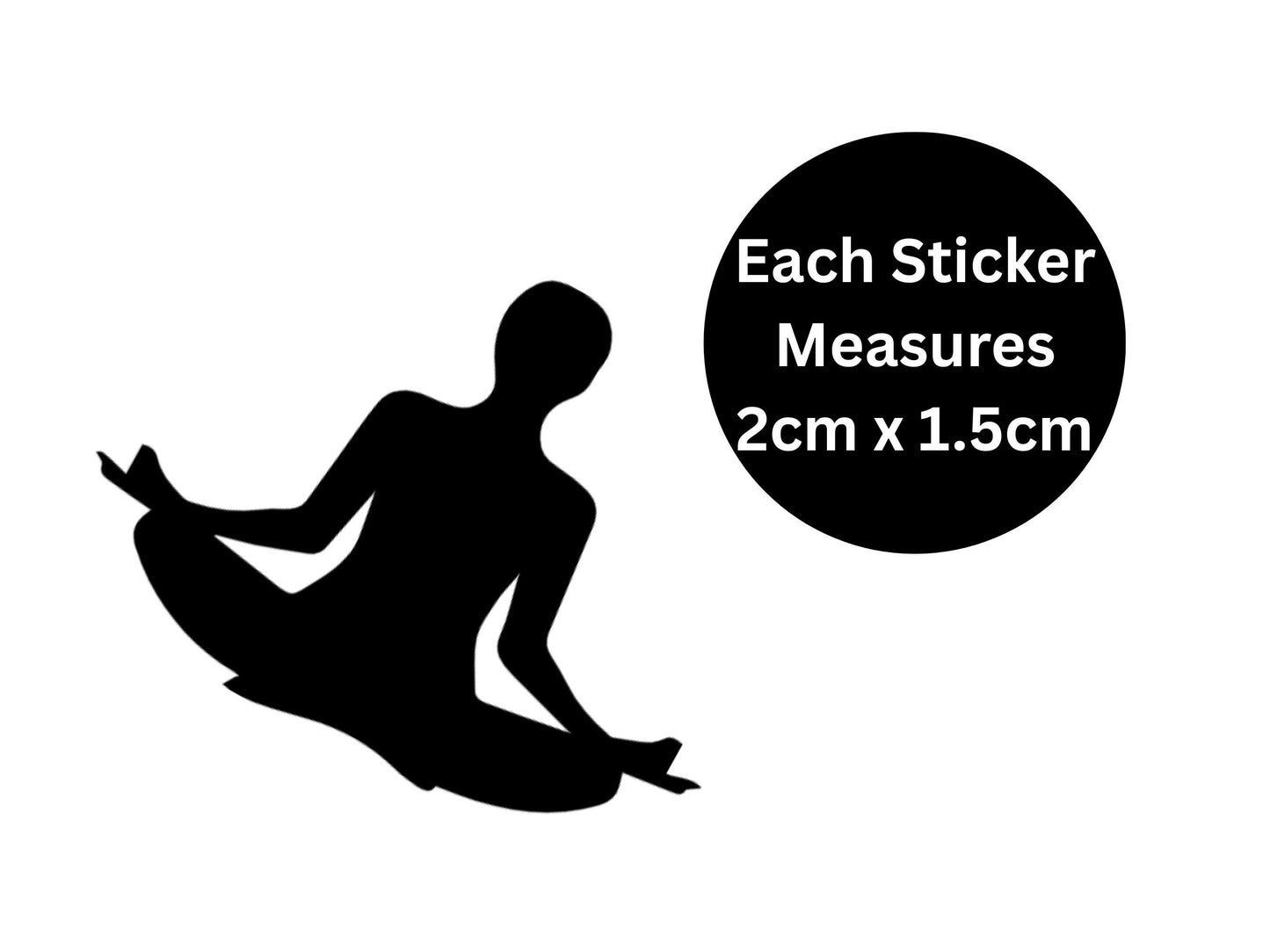 Yoga Pose Sticker Sheet Fitness Journal Planner Stickers Gym Tracker Icons 45 Pack